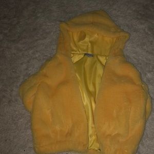 Yellow fuzzy hoodie